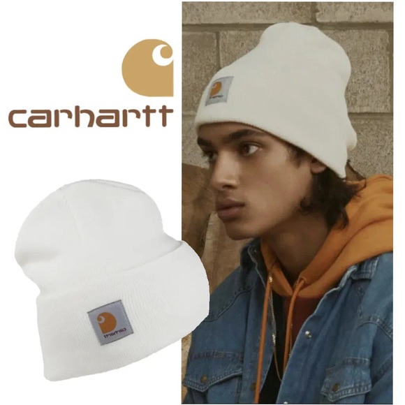 🛑 SOLD Carhartt Men’s WIP white long beanie - Picture 3 of 16